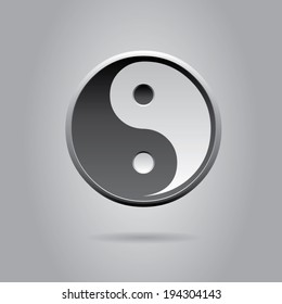 Ying Yang icon . Vector background eps10
