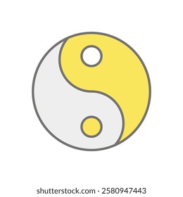 Ying Yang icon vector stock illustration