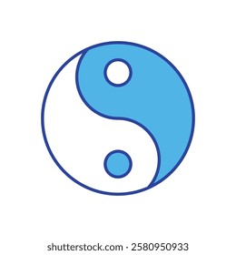 Ying Yang icon vector stock illustration