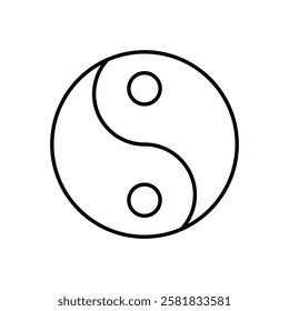 Ying Yang icon vector stock illustration