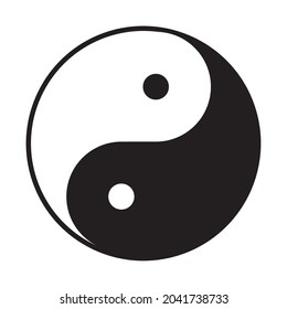 ying yang illustration over white