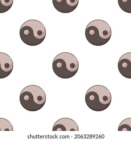 Ying yang pattern seamless background texture repeat wallpaper geometric vector