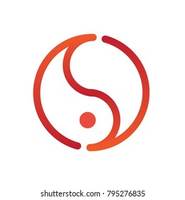 Ying Yang And S Letter Creative Cool Business Logo Icon Emblem