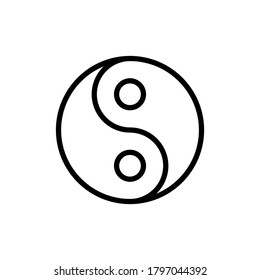 Ying Yang sign icon. Simple line, outline vector elements of esoteric icons for ui and ux, website or mobile application