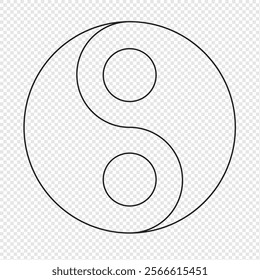 Ying Yang symbol for balance and harmony flat vector icon for app and website,member,logo,community,background,accent,illustration