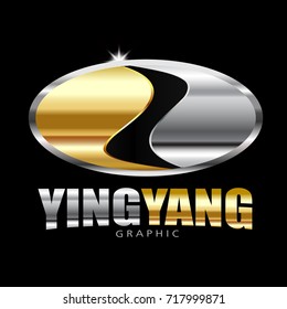 ying and yang symbol design, vector art