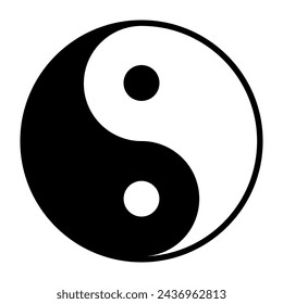 Ying Yang ist ein Symbol für Harmonie und Gleichgewicht. Yin Yang Symbol auf weiß.