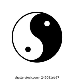 Ying yang is a symbol of harmony and balance. Isolated on a blank background can be edited.