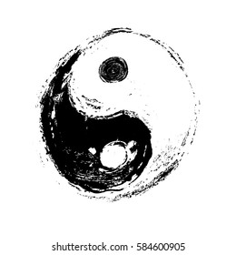 ying yang symbol of harmony and balance, vector design element