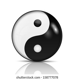 Ying yang symbol of harmony and balance.vector