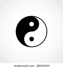 Ying yang symbol Isolated on White Background