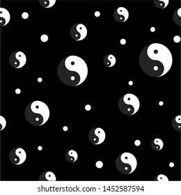 Ying yang symbol pattern. Vector illustration