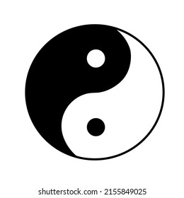 Símbolo Ying y Yang vector símbolo de armonía y equilibrio 