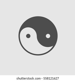 Ying yang symbol vector icon. Verctor illustration EPS 10.