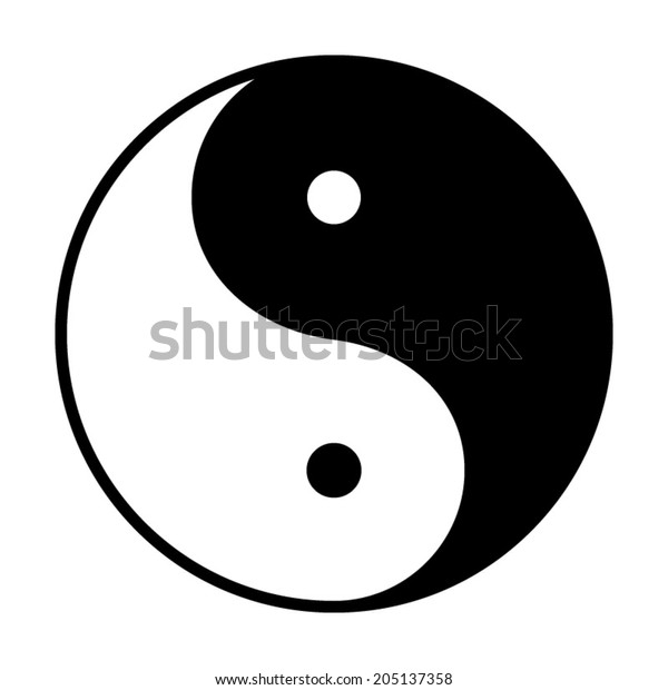 Ying yang symbol -\
vector illustration