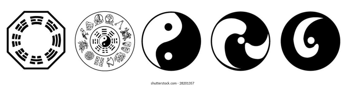 Ying & Yang. is used to describe how seemingly disjunctive or opposing forces are interconnected and interdependent in the natural world, giving rise to each other in turn.