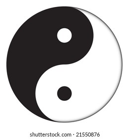 Ying Yang vector illustration