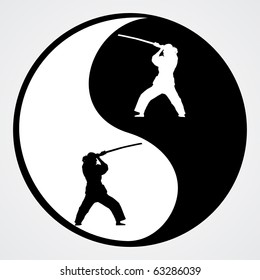 Ying Yang Vector Illustration