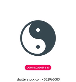 Yingyang icon vector