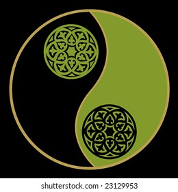 Yin-yang in green