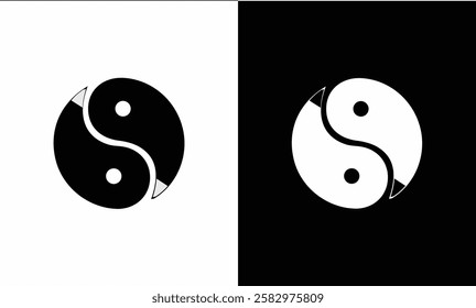 YinYang icon is a Chinese philosophical concept that describes two opposing forces that are interconnected and balance each other out.