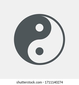 Yin-yang icon quality vector illustration cut