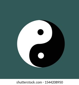 Yinyang icon symbol vector identical to China