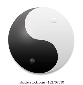 Yin-Yang symbol. Vector