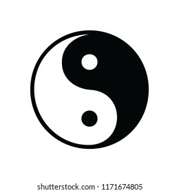 yin-yang vector icon, logo symbol