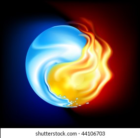 Yin-yang from water and fire