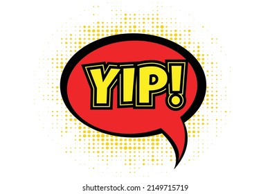 YIP! Comic Speech 3d Text Style Effect Mockup High Resolution