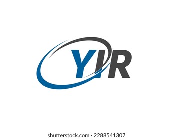 YIR letter creative modern elegant swoosh logo design