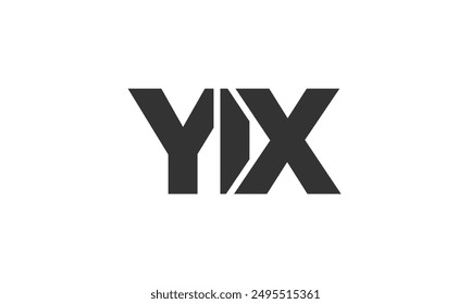 YIX logo design template with strong and modern bold text. Initial based vector logotype featuring simple and minimal typography. Trendy company identity ideal for businesses brand presence.