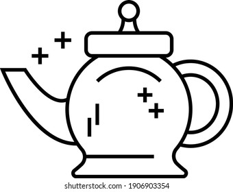 Yixing teapot Concept Vector Icon Design, Traditional Chinese Culture Symbol on white background, Lunar New Year of the Ox 2021 Sign, China Travel Guide Stock