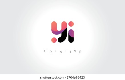 Logotipo Abstractas de degradado Yiyi con Formas redondeadas creativas