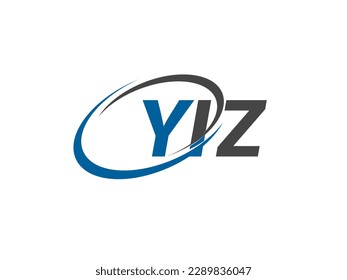 Letra YIZ creativo diseño elegante del logo de swoosh