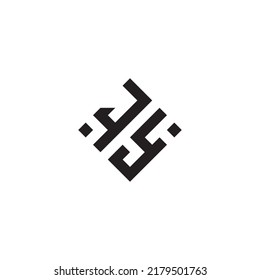 Logo de concepto geométrico abstracto YJ en diseño profesional de alta calidad que será mejor para el estilo de la calle