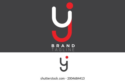 YJ Alphabet Buchstaben Initial Monogram Logo JY, Y und J