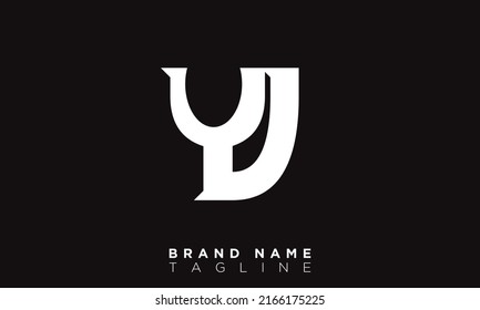 YJ Alphabet letters Initials Monogram logo JY, Y and J