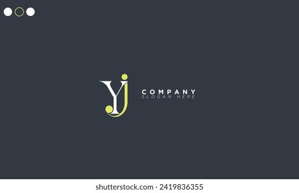  YJ Alphabet letters Initials Monogram logo JY, Y and J