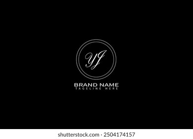 YJ circle letter logo design with circle shape. YJ  ellipse letters with typographic style. initials form a circle logo. YJ Circle Abstract Monogram Letter Mark Vector, YJ latter logo. spread logo