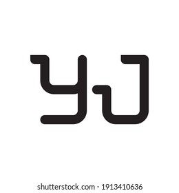 yj initial letter vector logo