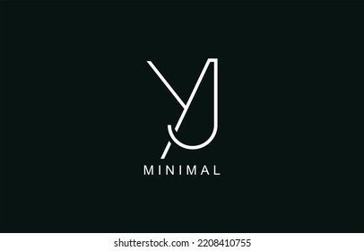 YJ or JY Abstract initial monogram letter alphabet logo