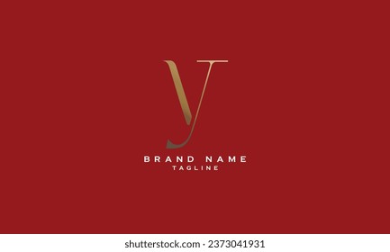 YJ, JY, Abstract initial monogram letter alphabet logo design