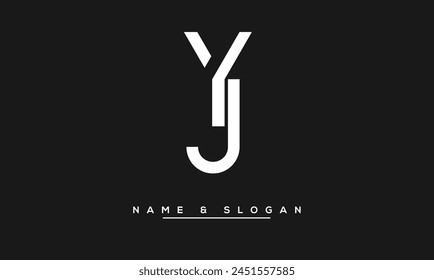 YJ, JY Abstract Letters Logo Monogram