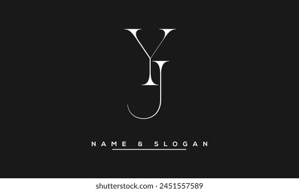 YJ, JY Abstract Letters Logo Monogram