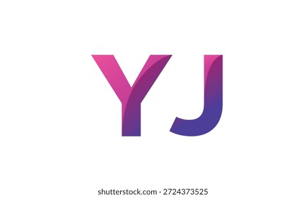 YJ Letter Gradient Monogram Logo for Modern Business Branding