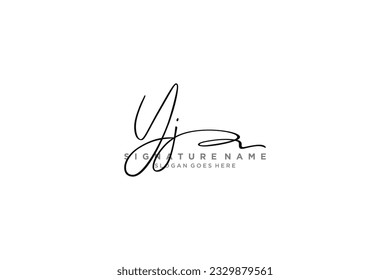 YJ Letter Signature Logo Template elegant design logo Sign Symbol template vector icon