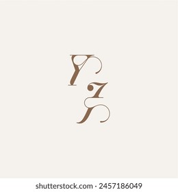 YJ letter wedding concept design ideas Luxury and Elegant initial monogram logo