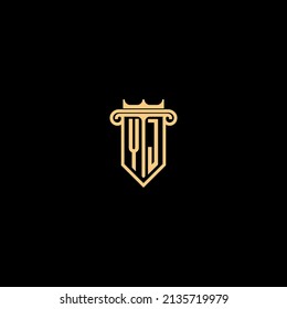 YJ line concept logo in high quality professional design that will be best for companies related to real estate
